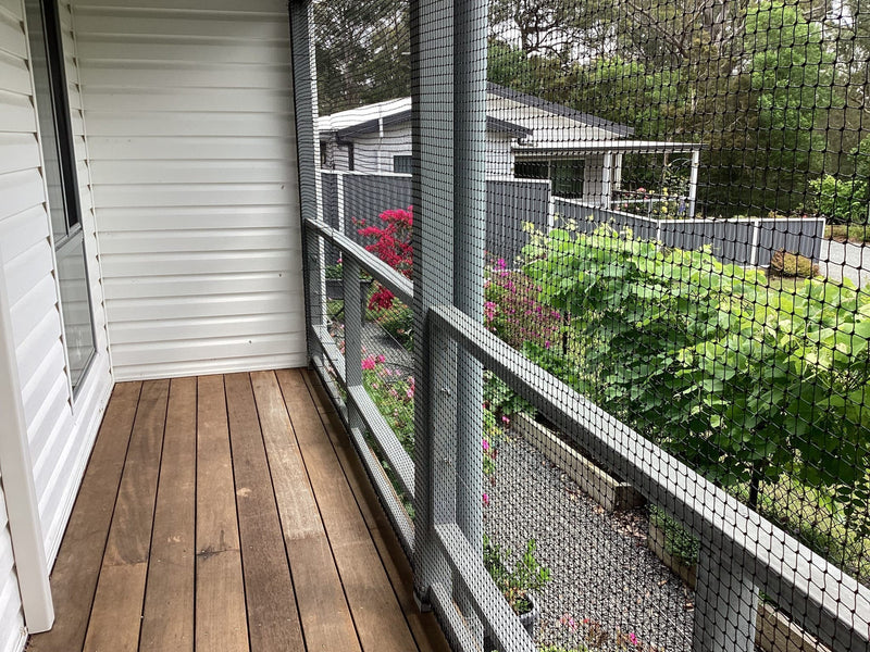Cat netting for patios and decks