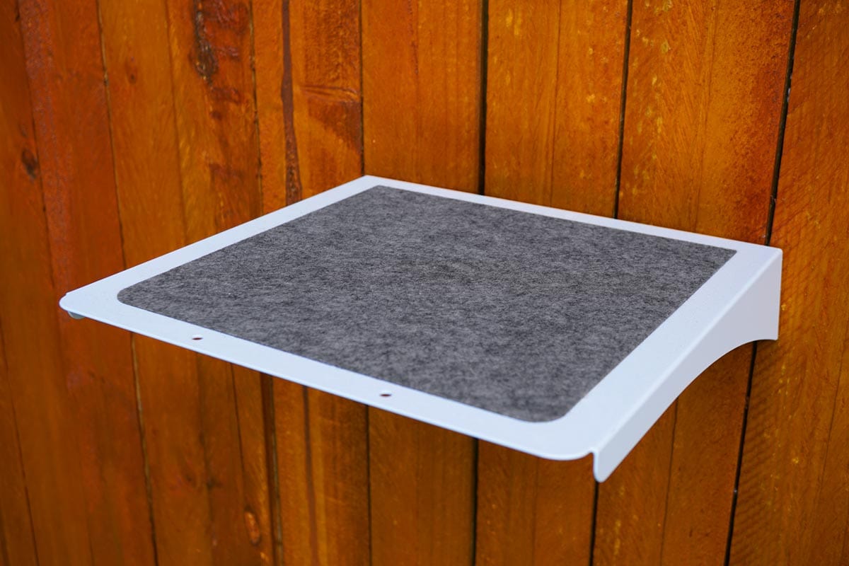 Catnets SKYWALKS Cat Climbing System White Carpeted Cat Climbing Platform - White