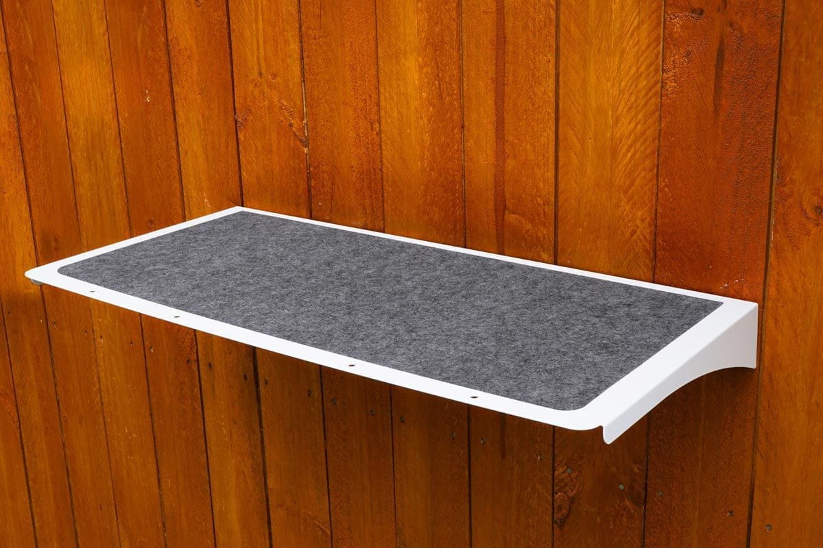 Catnets SKYWALKS Cat Climbing System White Carpeted Large Cat Climbing Platform - White