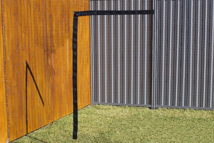 Catnets Complete Wall-Nets with Zip Stainless Steel Complete Wall Net with F-Zipper (11'4" x 11'4" Netting) - Black