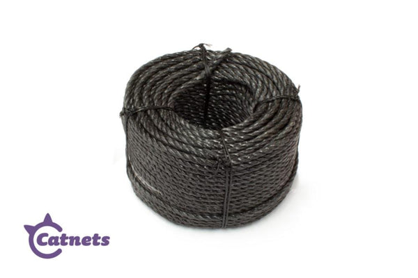 Catnets Edging Rope (Black or Stone) Black Edging Rope: 164ft Bulk Roll